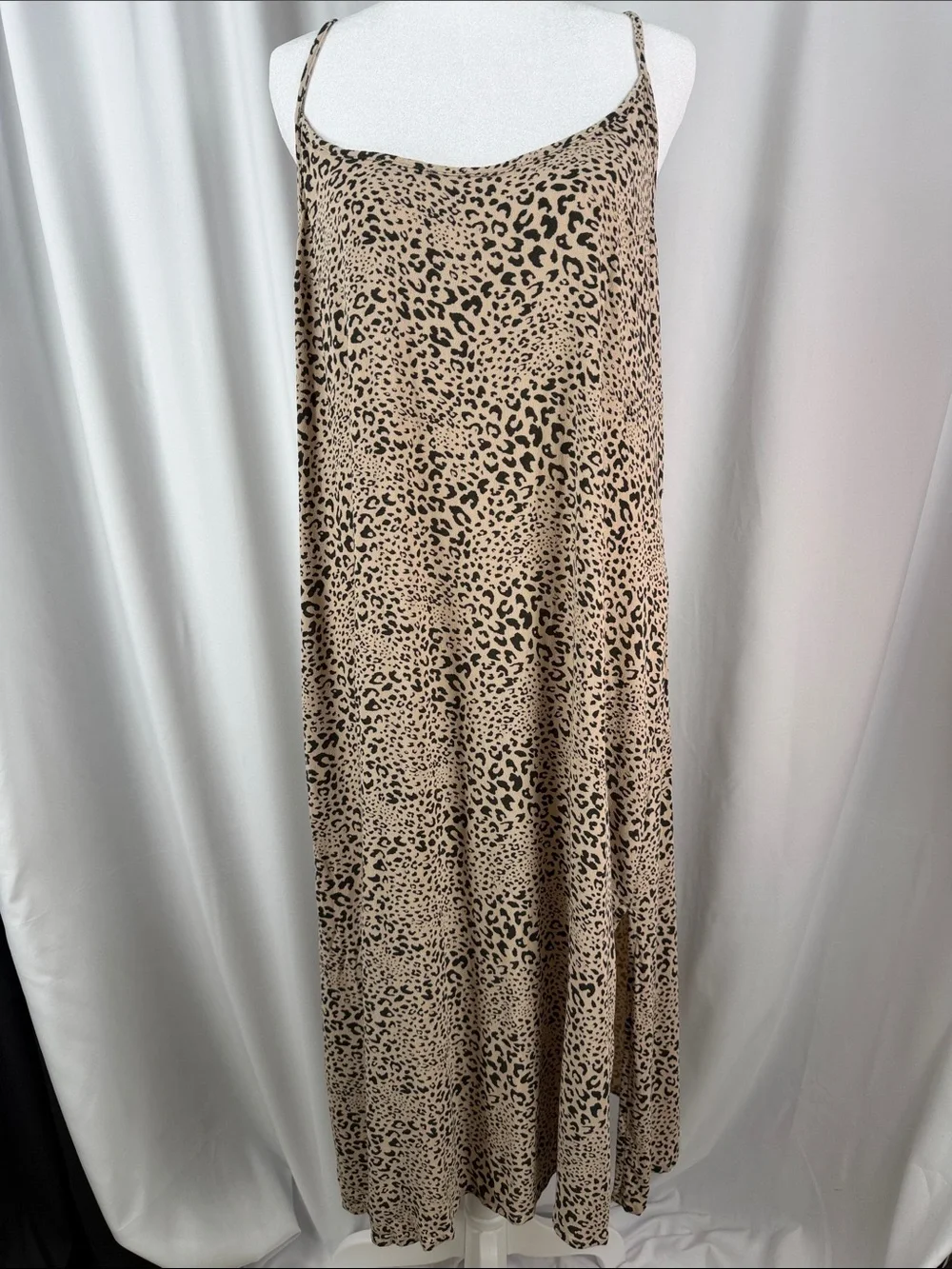 American Eagle Outfitters Leopard-Print Maxi Skirt in Beige and Black